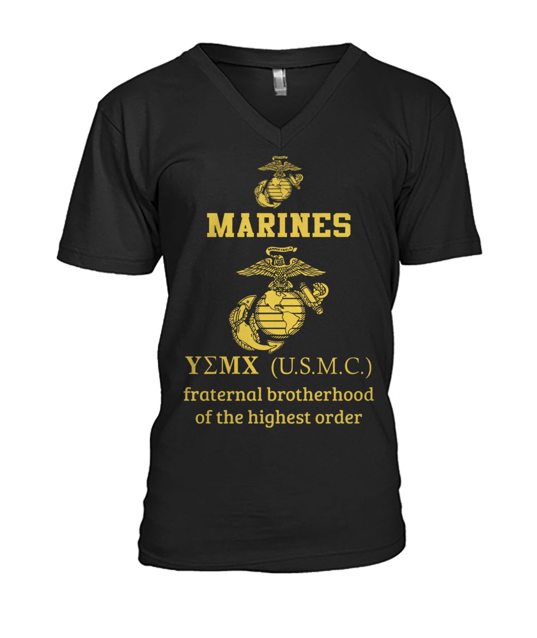 Marine corps fraternal brotherhood of the highest order mens v-neck