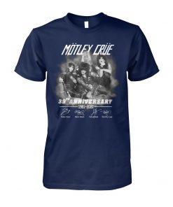 Motley crue 39th anniversary 1981-2020 signatures unisex cotton tee