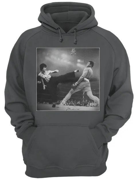 Muhammad ali and bruce lee poster hoodie