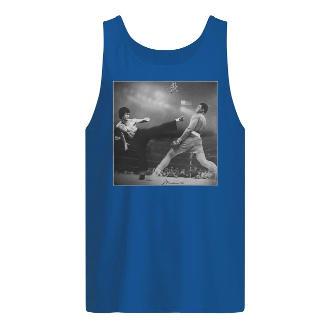 Muhammad ali and bruce lee poster men's tank top