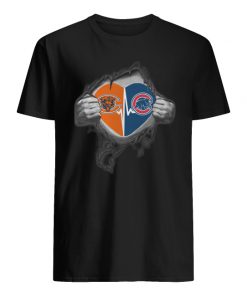 NFL chicago bears and chicago cubs inside me men's shirt