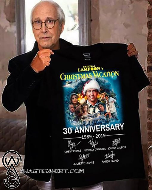 National lampoon's christmas vacation 30th anniversary 1989-2019 signatures shirt