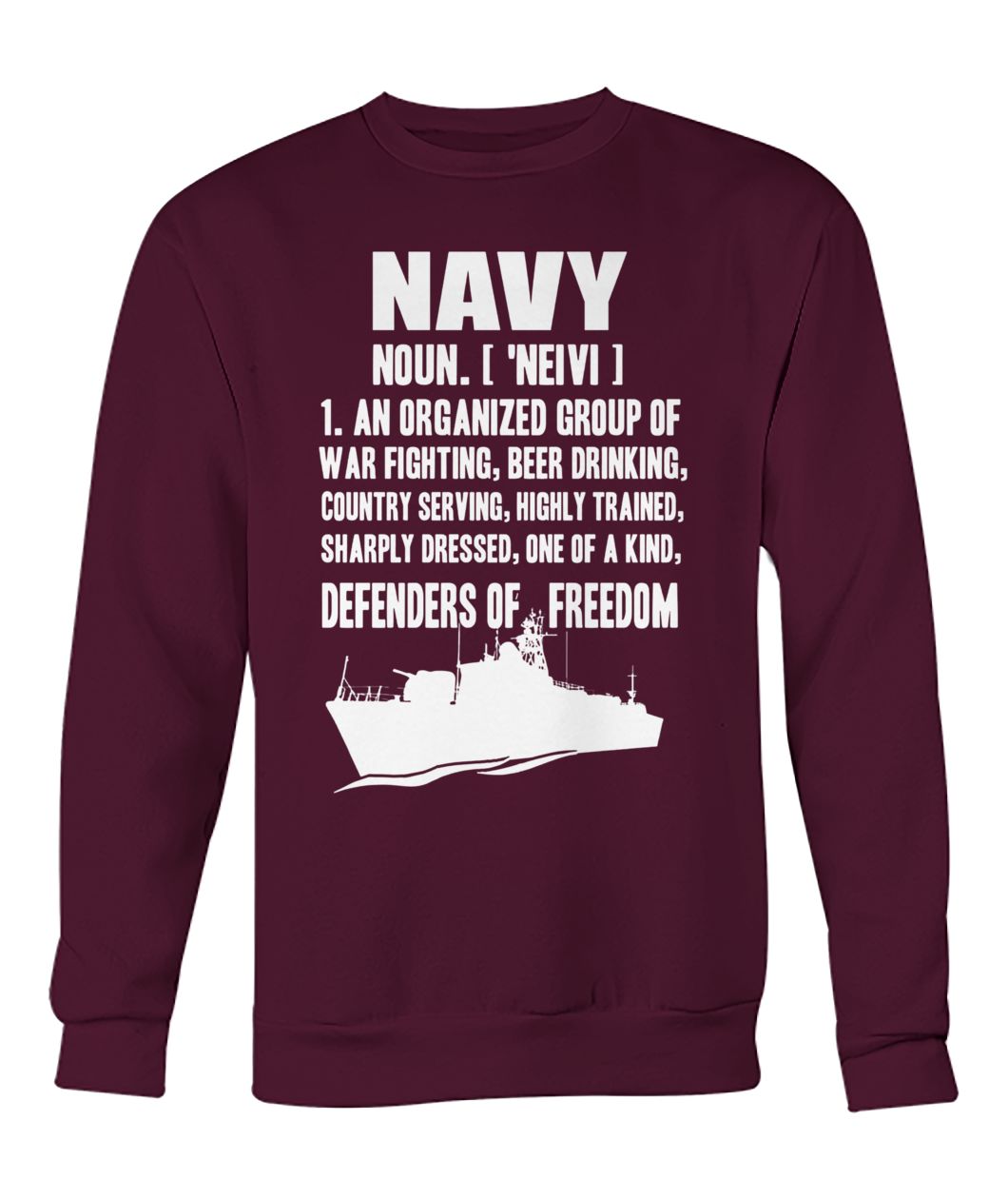 Navy definition crew neck sweatshirt