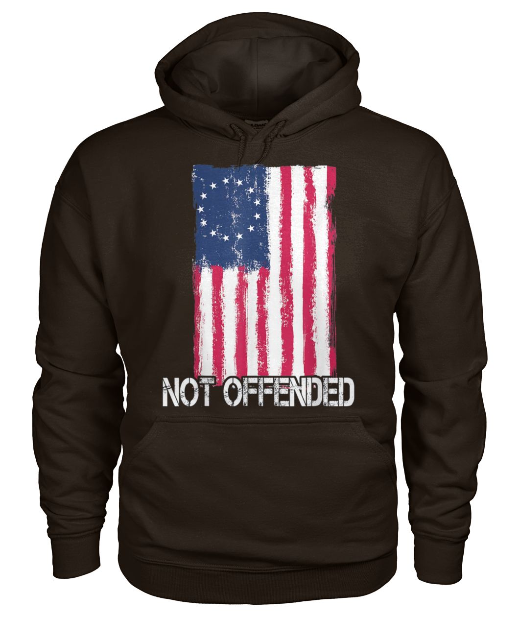 Not offended betsy ross american flag with 13 stars for protesters gildan hoodie
