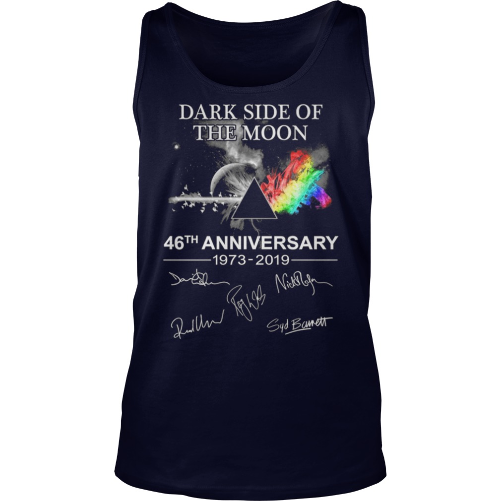 Pink floyd dark side of the moon 46th anniversary 1973-2019 signatures tank top