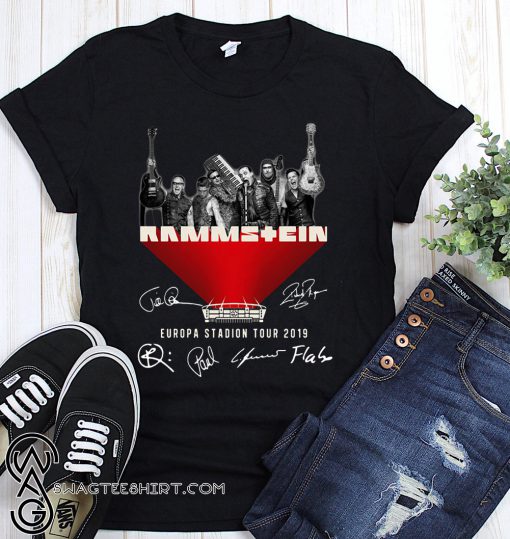 Rammstein europa stadion tour 2019 signatures shirt