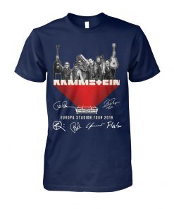 Rammstein europa stadion tour 2019 signatures unisex cotton tee