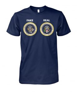 Real and fake presidential seal unisex cotton tee