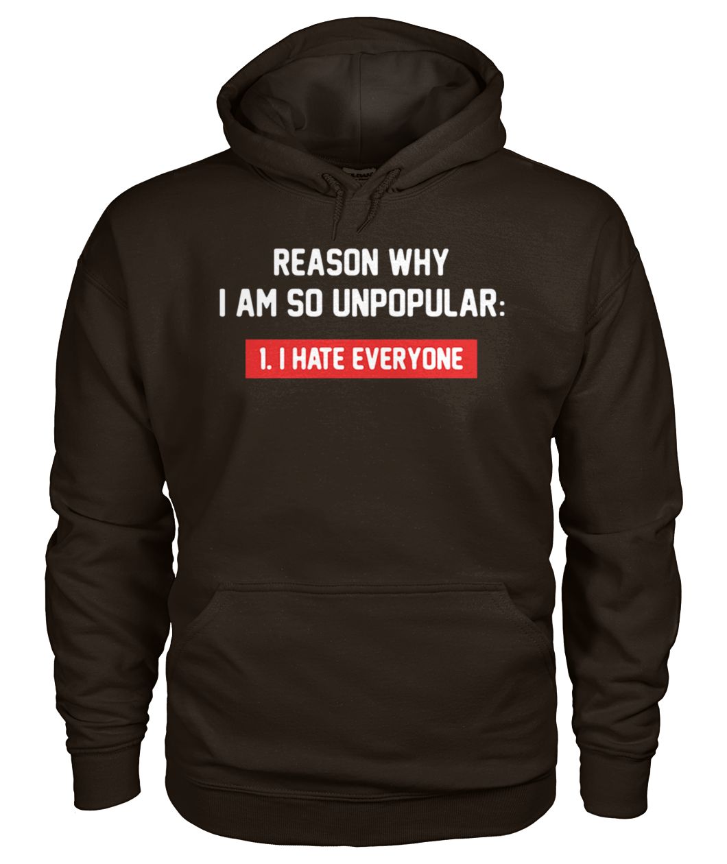 Reason why I'm so unpopular I hate everyone gildan hoodie