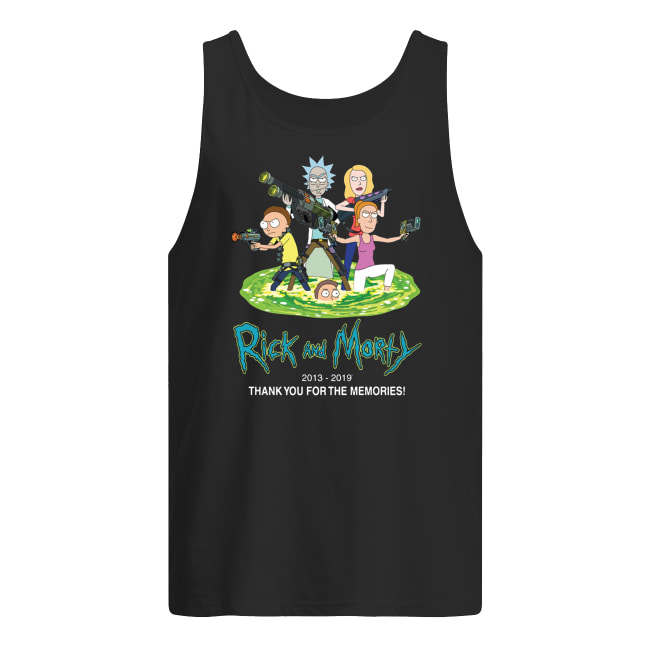 Rick and morty 2013-2019 thank you for the memories men's tank top