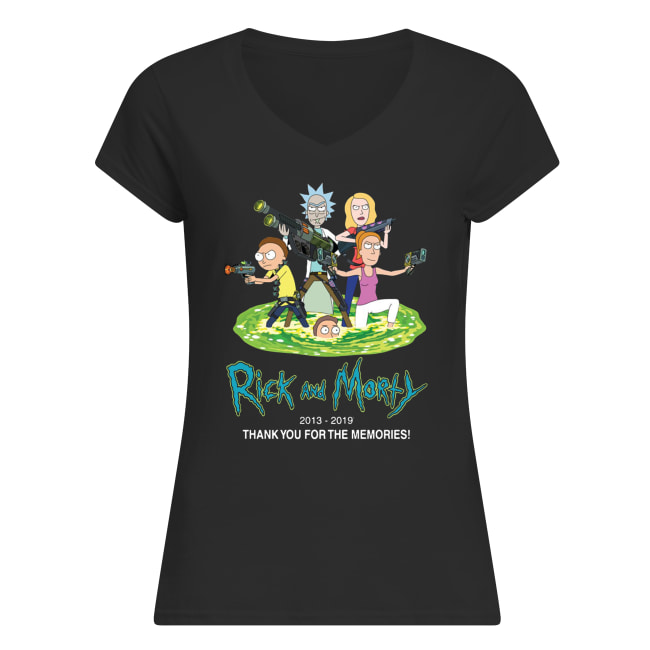 Rick and morty 2013-2019 thank you for the memories women's v-neck