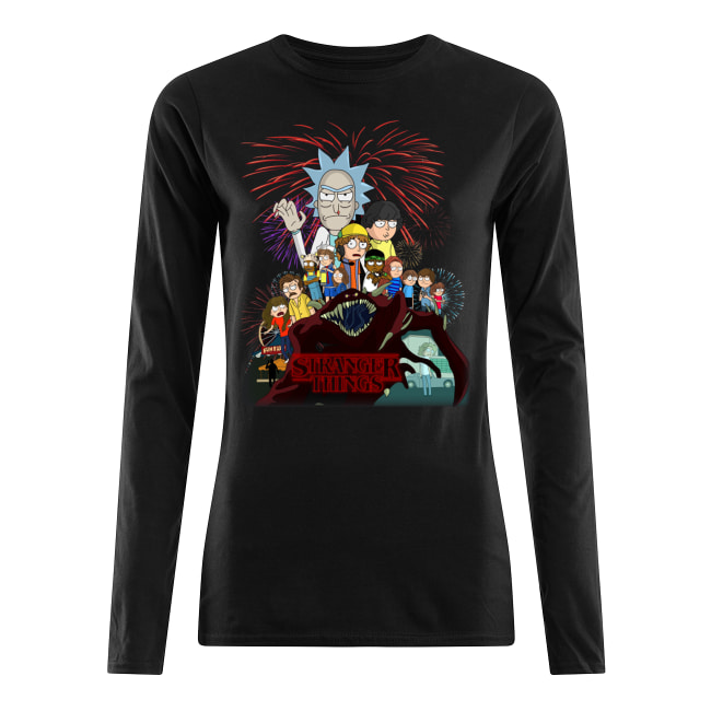 Rick and morty stranger things 3 long sleeved