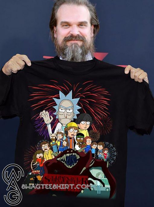Rick and morty stranger things 3 shirt