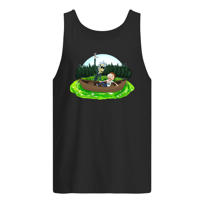Rick lives a rick and morty friday the 13th men's tank top