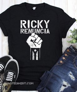 Ricky renuncia bandera negra puerto rico top shirt