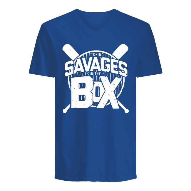 Savages in the box new york yankees men's v-neck