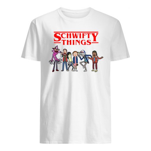 Schwifty things rick and morty stranger things men's shirt