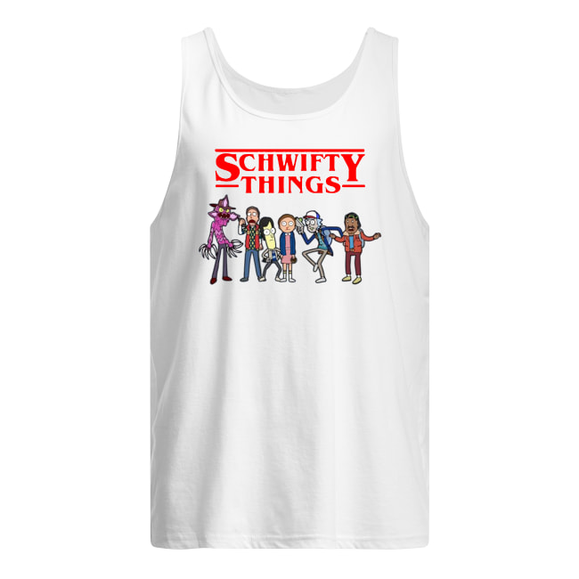 Schwifty things rick and morty stranger things men's tank top