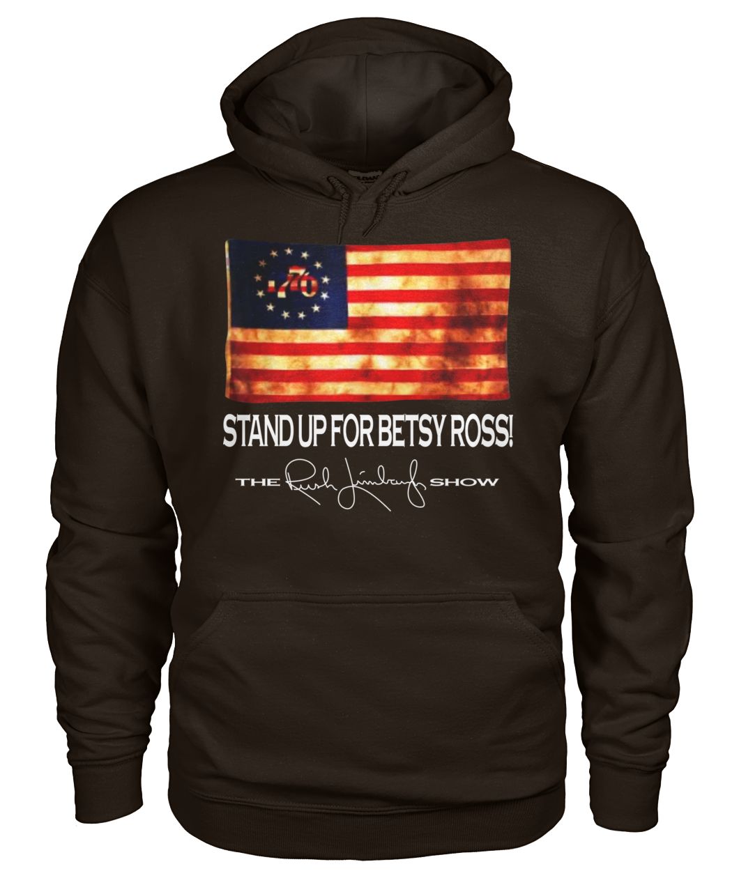 Stand up for betsy ross 1776 american flag gildan hoodie