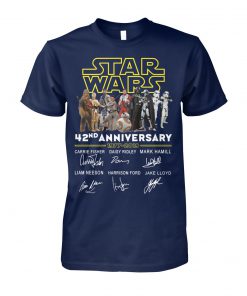 Star wars 42nd anniversary 1977-2019 signatures unisex cotton tee