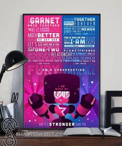 Steven universe crystal gems cartoon quote poster