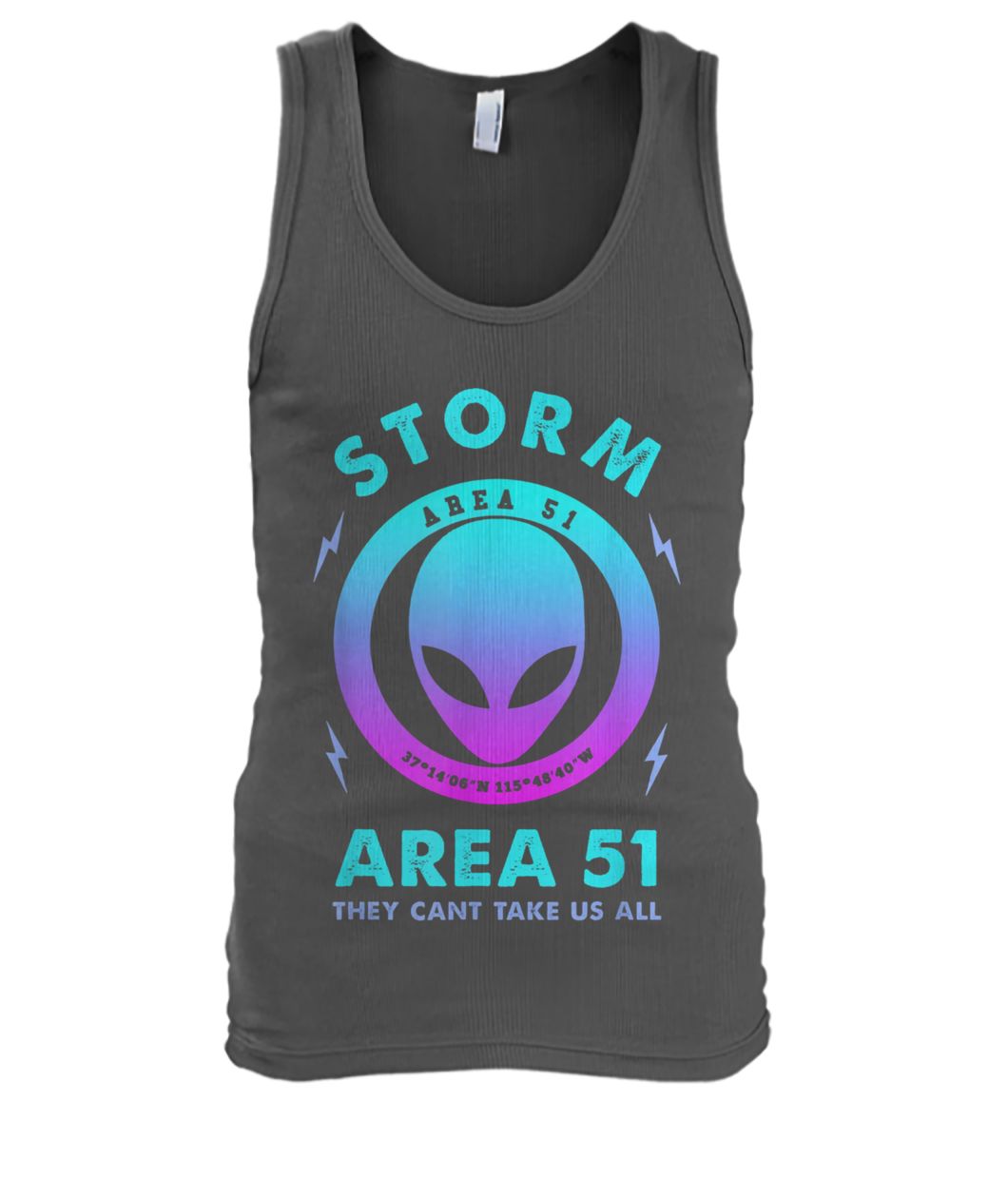 Storm area 51 alien they can't stop all us men's tank top