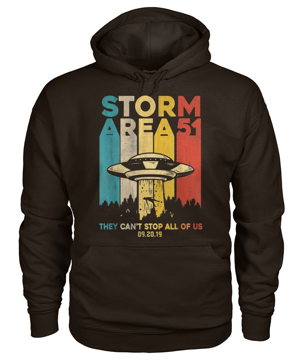 Storm area 51 alien ufo they cant stop us vintage gildan hoodie
