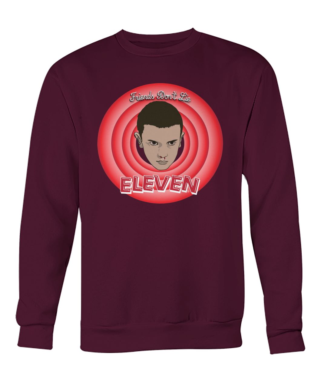 Stranger things eleven looney tunes crew neck sweatshirt