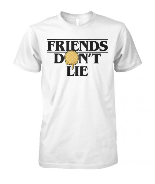 Stranger things friends don't lie waffle unisex cotton tee