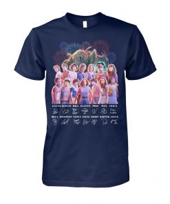 Stranger things season 3 all character signatures unisex cotton tee