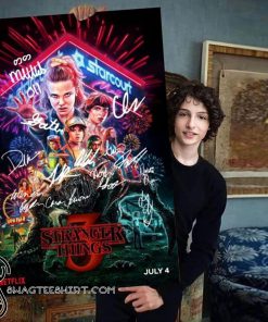 Stranger things season 3 with signatures poster