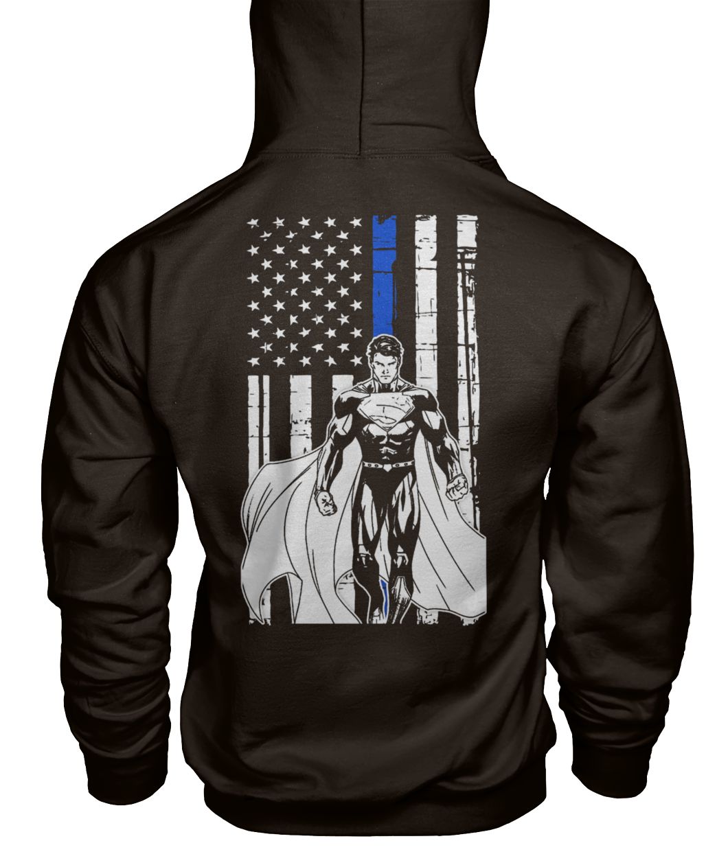 Superman american flag gildan hoodie