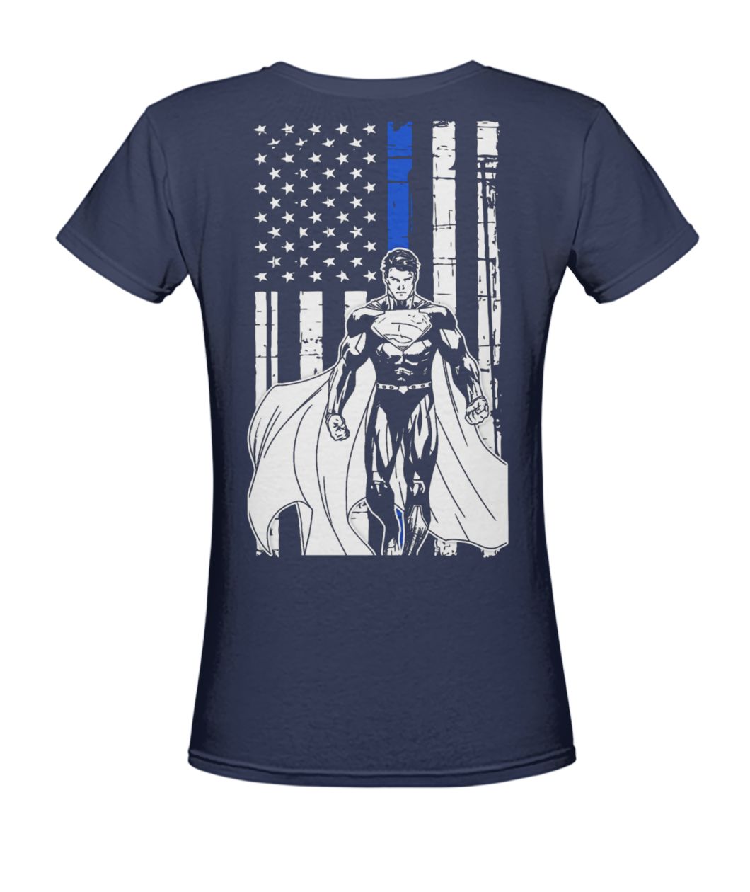Superman american flag women's v-neck