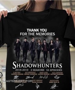Thank you for the memories shadowhunters 2016-2019 3 seasons 55 episodes signatures shirt