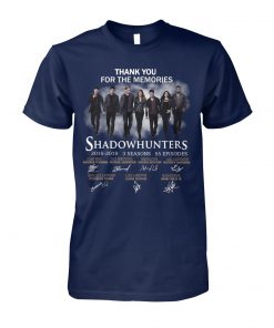 Thank you for the memories shadowhunters 2016-2019 3 seasons 55 episodes signatures unisex cotton tee