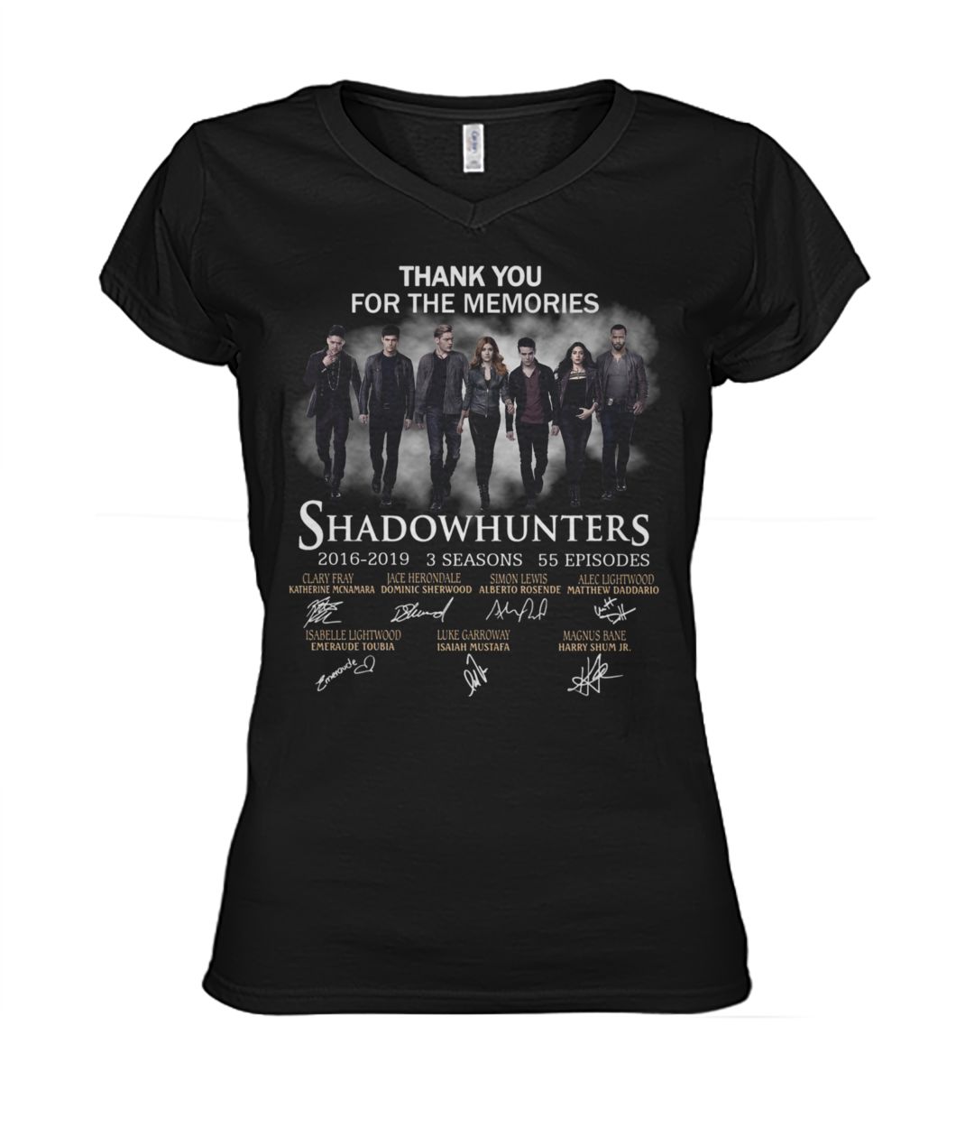 Thank you for the memories shadowhunters 2016-2019 3 seasons 55 episodes signatures women's v-neck