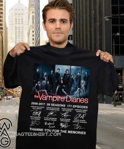 Thank you for the memories the vampire diaries 2009-2017 8 seasons 171 episodes signatures shirt