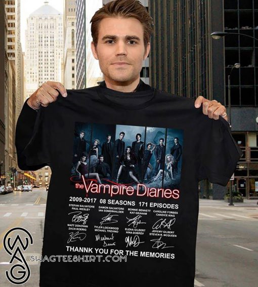 Thank you for the memories the vampire diaries 2009-2017 8 seasons 171 episodes signatures shirt