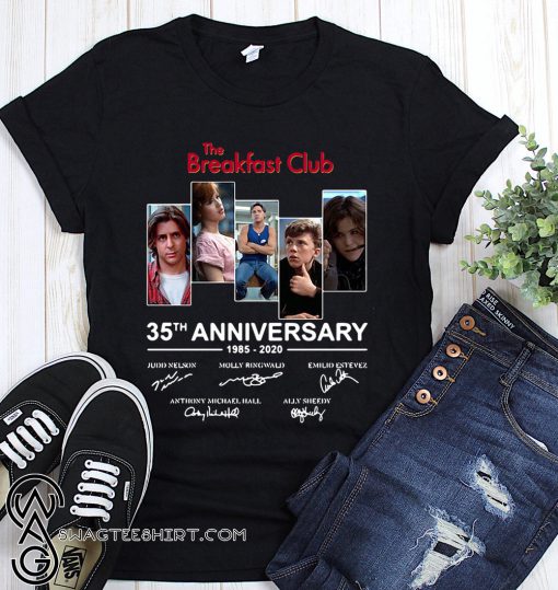 The breakfast club 35th anniversary 1985 2020 signatures shirt