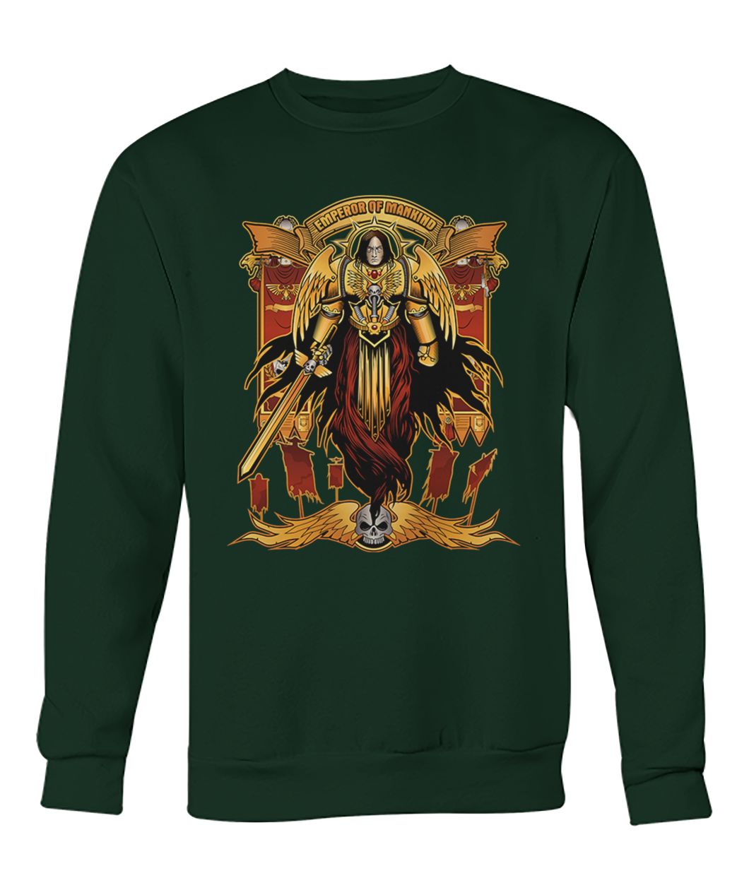 The god emperor of mankind crew neck sweatshirt