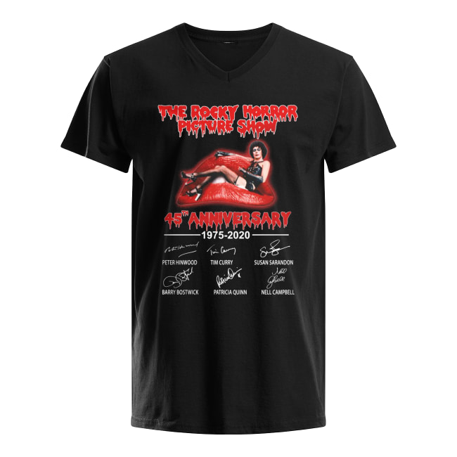 The rocky horror picture show 45th anniversary 1975-2020 signatures men's v-neck