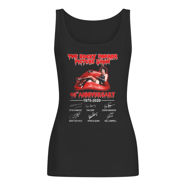 The rocky horror picture show 45th anniversary 1975-2020 signatures women's tank top