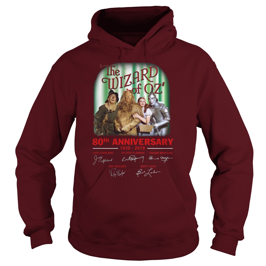 The wizard of oz 80th anniversary 1939-2019 signatures hoodie