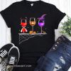 Three glasses of wine halloween shirt