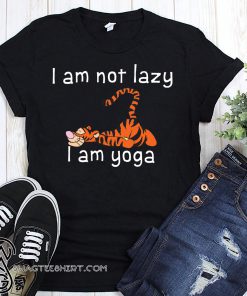 Tiger I am not lazy I am yoga shirt