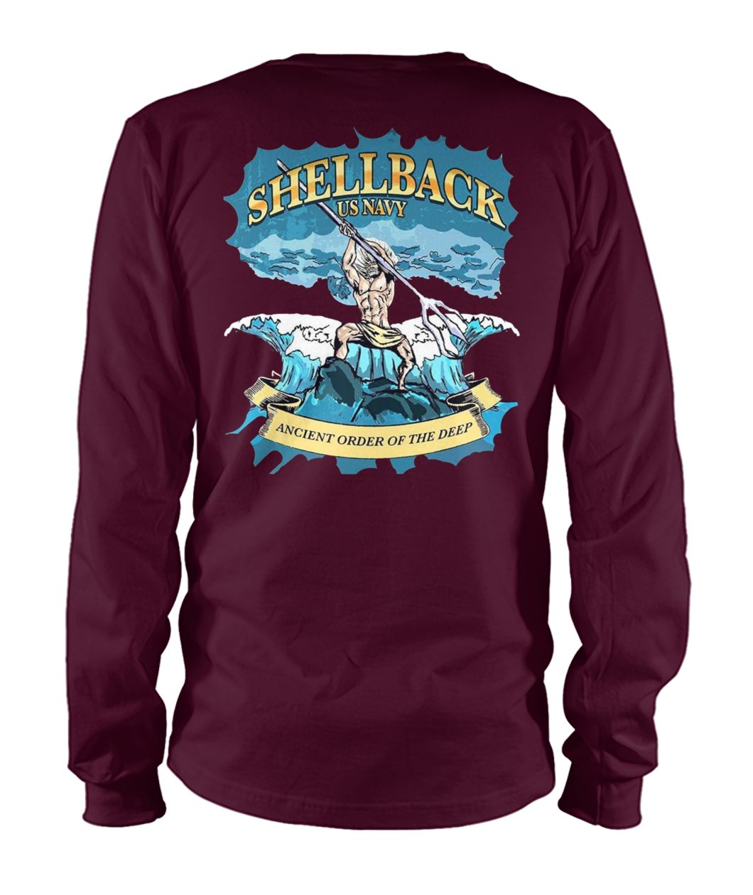 US navy shellback ancient order of the deep unisex long sleeve