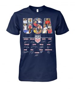 USA women's soccer world cup championship signatures unisex cotton tee
