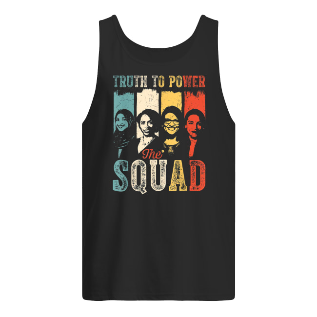 Vintage truth to power the squad aoc tlaib ilhan ayanna men's tank top