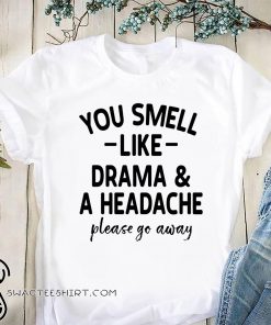 You smell like drama and a headache please go away shirt