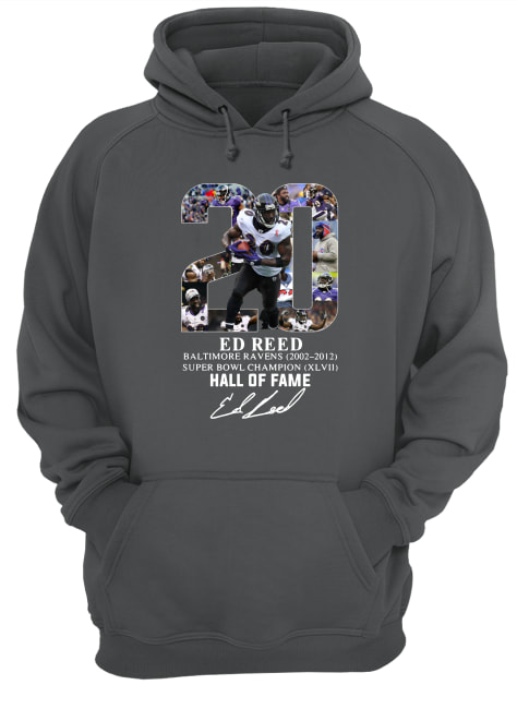 20 ed reed baltimore ravens hall of fame signature hoodie